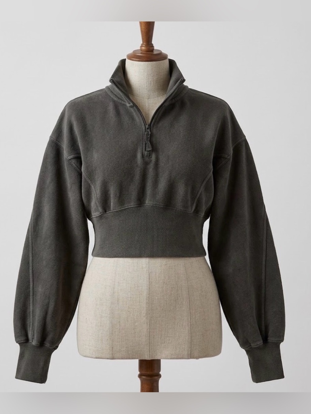 OFFLINE By Aerie Cropped Quarter Zip Pullover Sweatshirt Athleisure Loungewear M